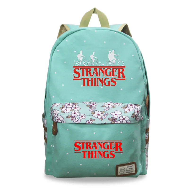Stranger Things Backpack Fashion Backpack Student Schoolbag Women Letters Print Backpack Girls Mochila Back To School Kids Bag