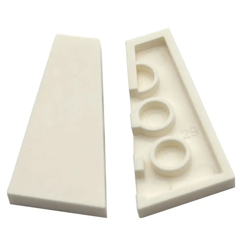 20 шт. строительные блоки Technicalalal 90029 (правый) 2x4 клиновая пластина MOC creatività giocattolo