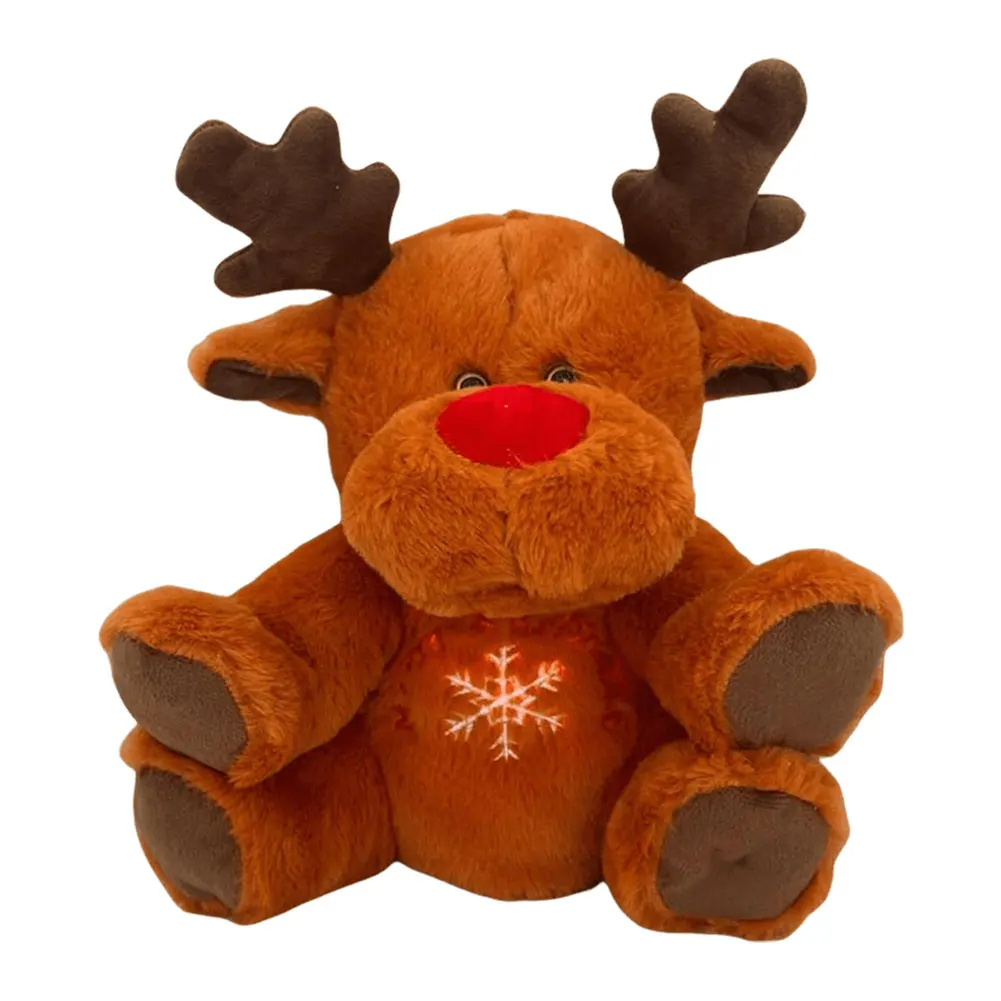 Рождественская детская пустышка с изображением лося и музыкальной подсветкой