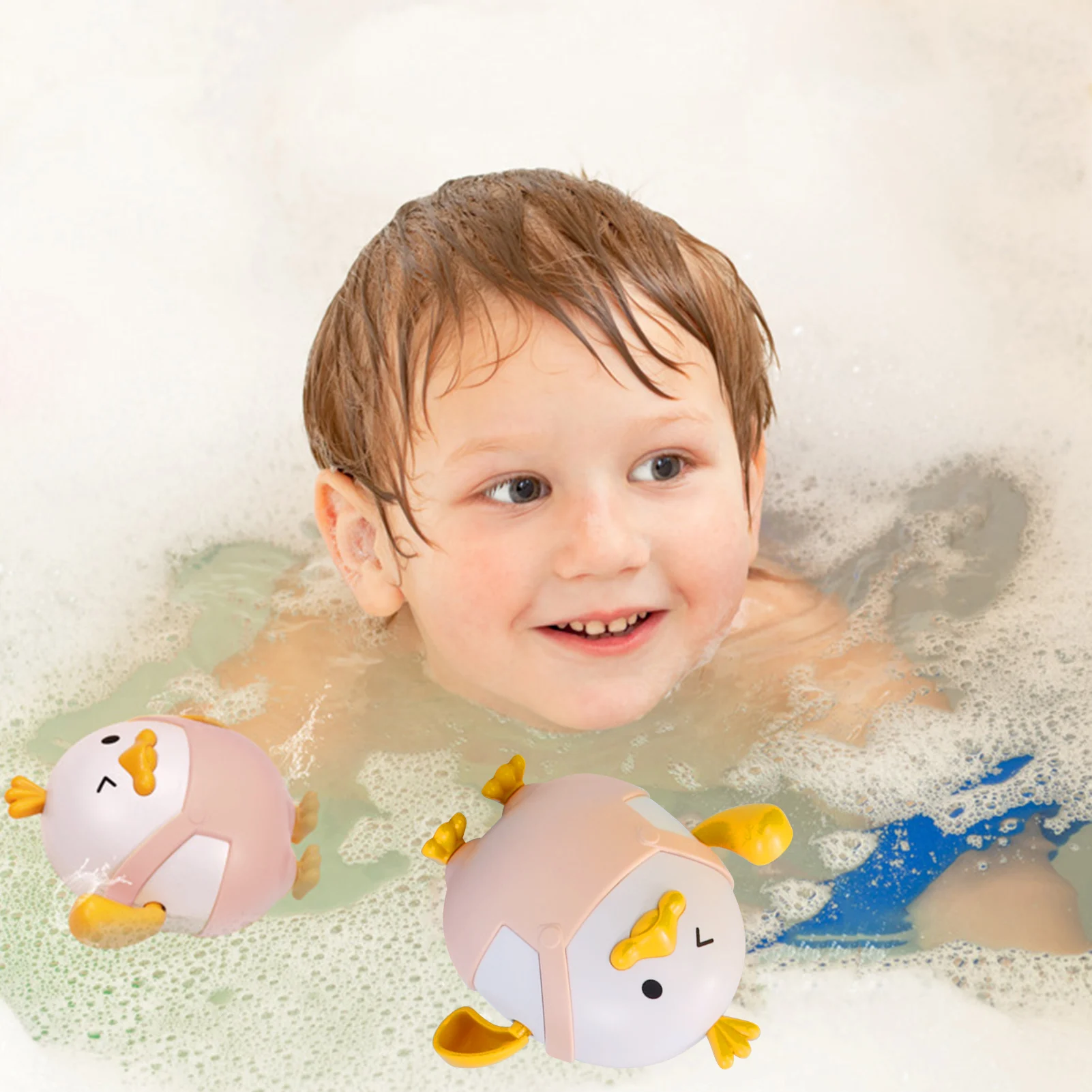 Duck Bath Toys Cute Animal Clockwork Bathtub Swimming Pool Toy Swimming Pool Bathroom Floating Bath Animal Toys For Kids