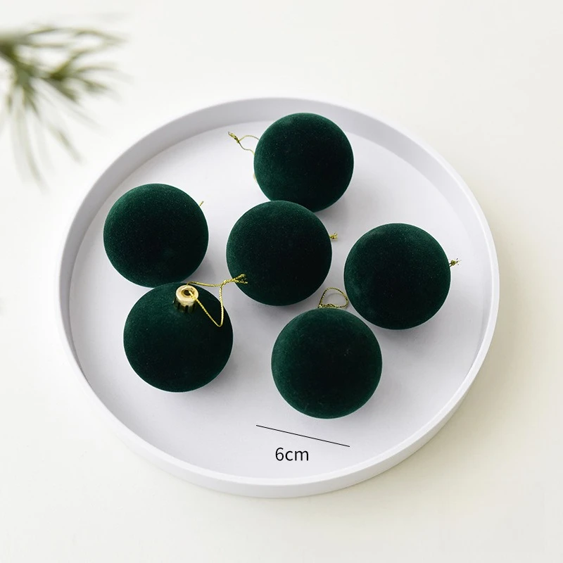 

Бархатный рождественский шар 6/8 см