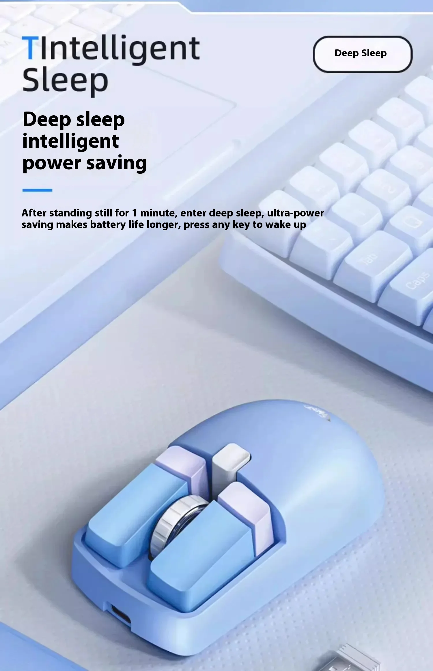 Aula Sc320 Mini Xiao Qiao Мышь Беспроводная Размытая 2 4 ГГц Двухрежимное Трехскоростное