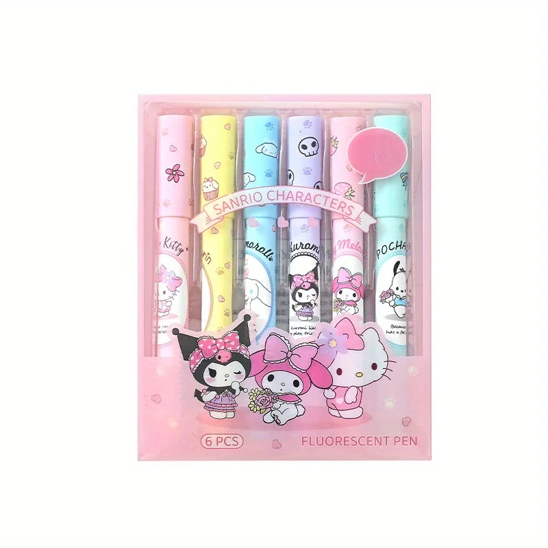 Авторизованный маркер-хайлайтер Sanrio Цветной маркер для защиты глаз ключей ручка