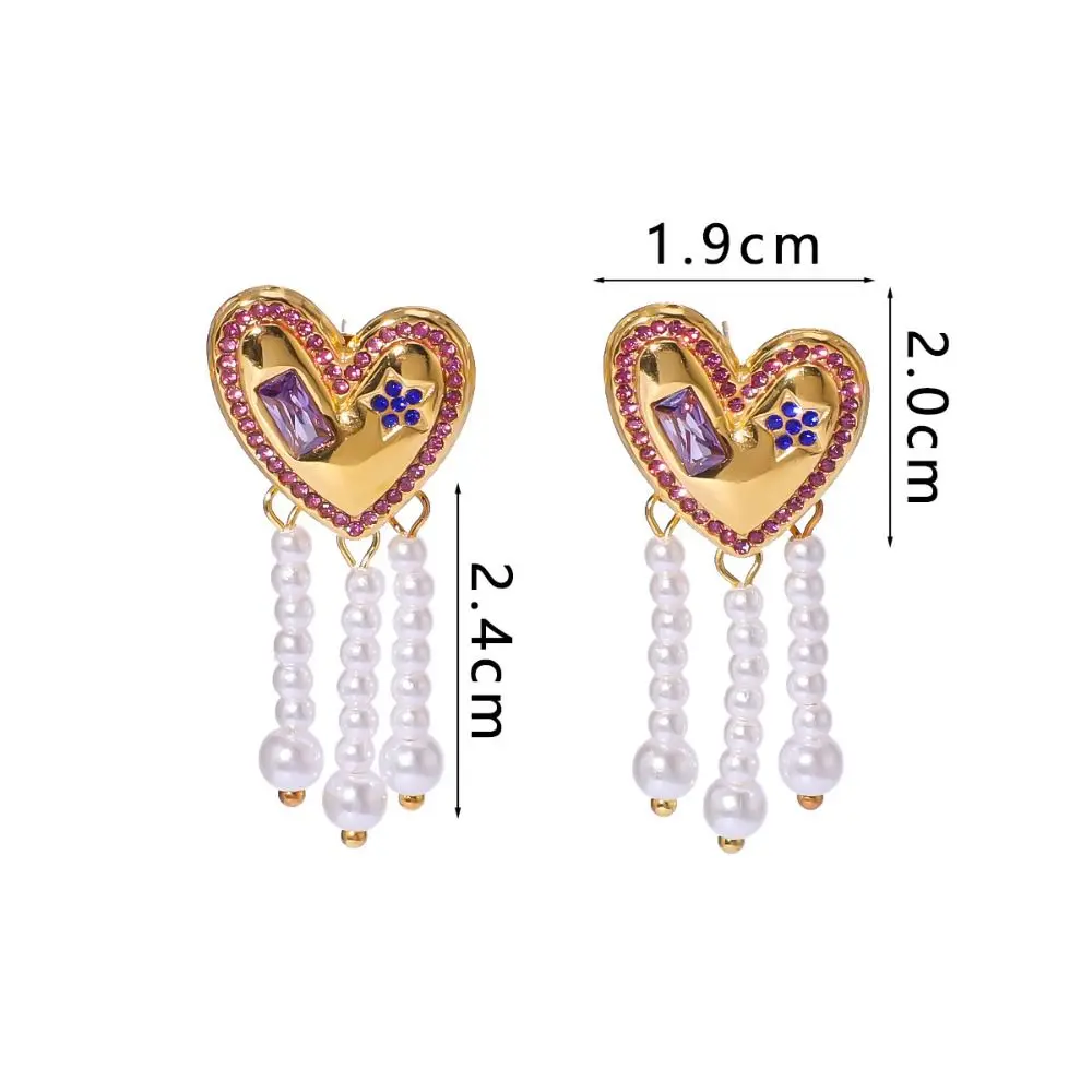 Высококачественные милые серьги в форме сердца длинные капли темпераментные с