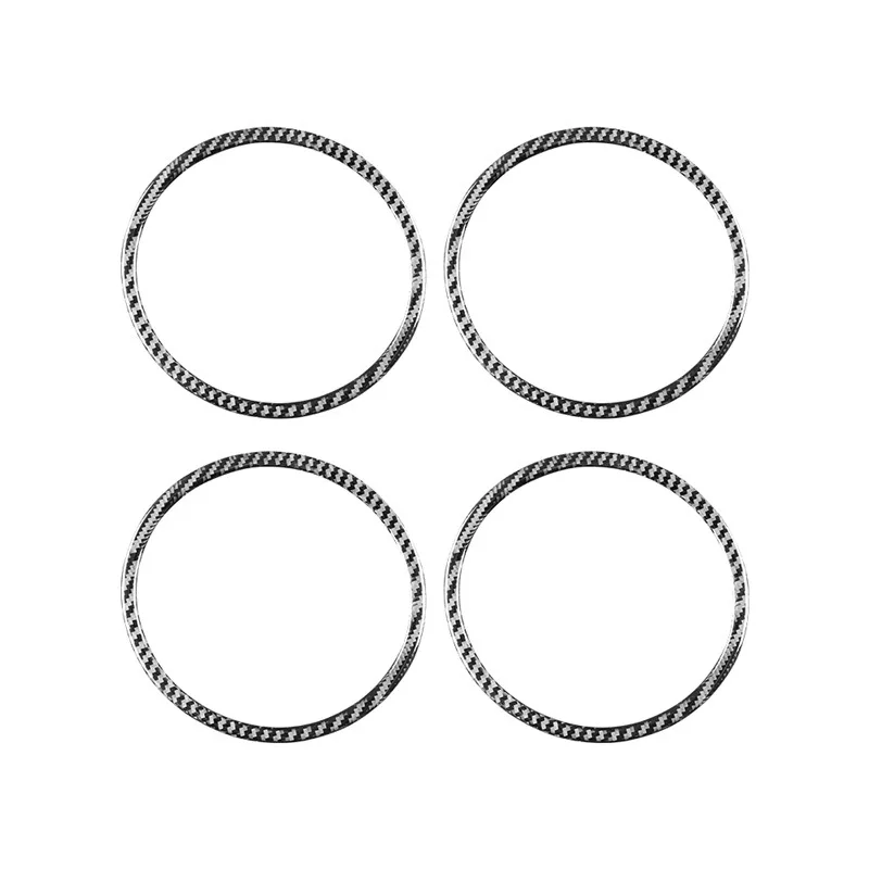 4 шт. декоративные наклейки для автомобильного динамика из углеродного волокна