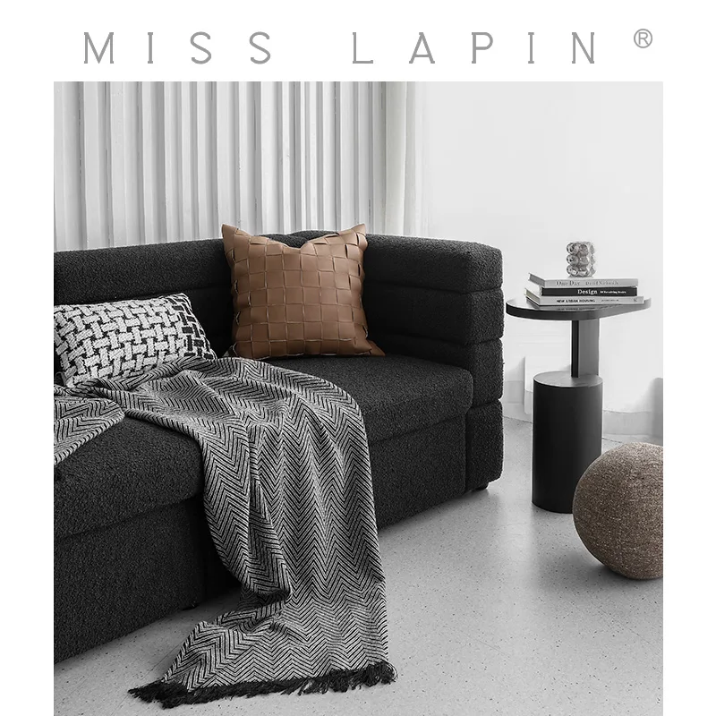 Современная отделка интерьера кроватная дорожка зигзагообразный узор