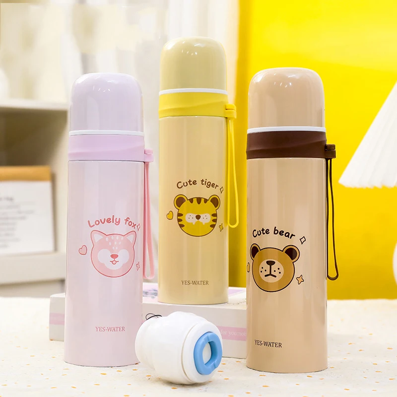 

New Bullet Head Insulating Cup Cute Soft and Cute 304 Stainless Steel Cup Student Female Portable Portable Portable Water Bottle