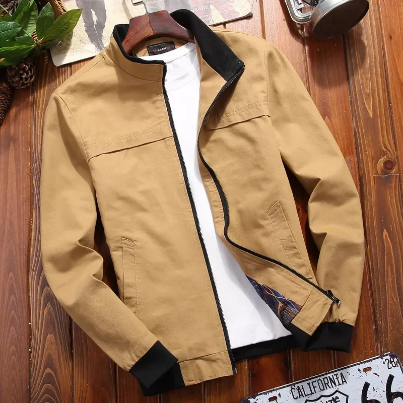 

NEW 2023 Men's Jackets Casual Fashion Zip Up Slim Fit Windbreaker Jacket Coat Men 2022 New Trend Baseball Caots Male Overcoa