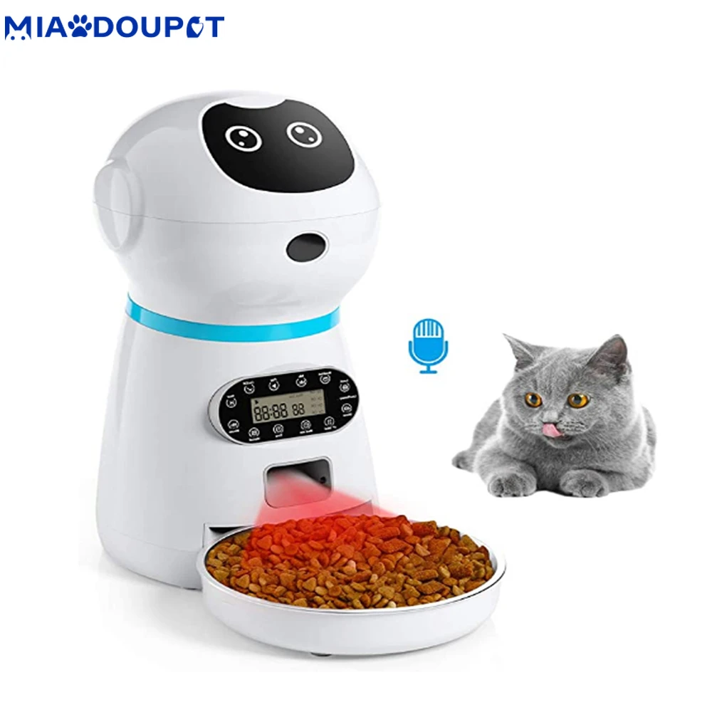 MIAODOUPET Automatic Pet Feeder 3.5L Smart Food Dispenser For Cats Dogs Portion Controller Voice Programmable dog bowls