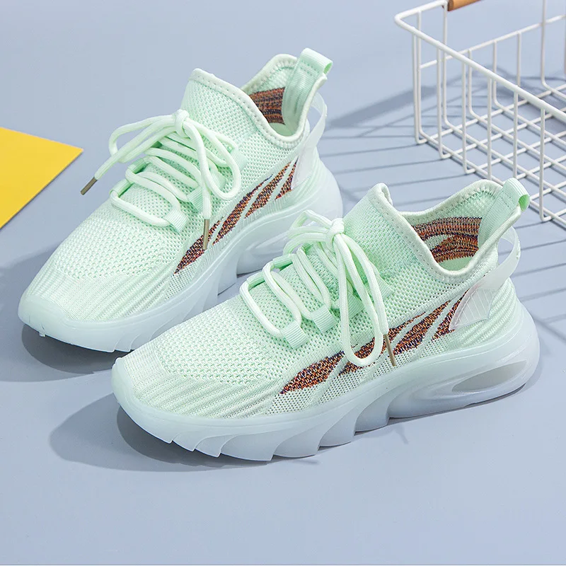 Weaving Women's Shoes 2022 Ins Korean Summer New Sports Shoes Female Students Breathable Leisure Fitness Running Shoes Women