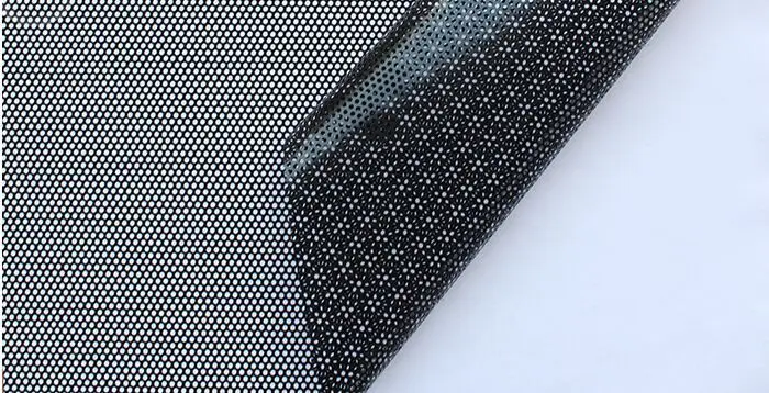 

Черный односторонний оттенок Fly Eye, перфорированная сетчатая пленка, тонировка окна автомобиля, пленка для автомобиля, наклейка на мотоцикл, скутер, наклейки