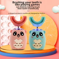childrens electric toothbrush u shape portable music food grade silicone ultrasonic baby fully automatic waterproof cartoon