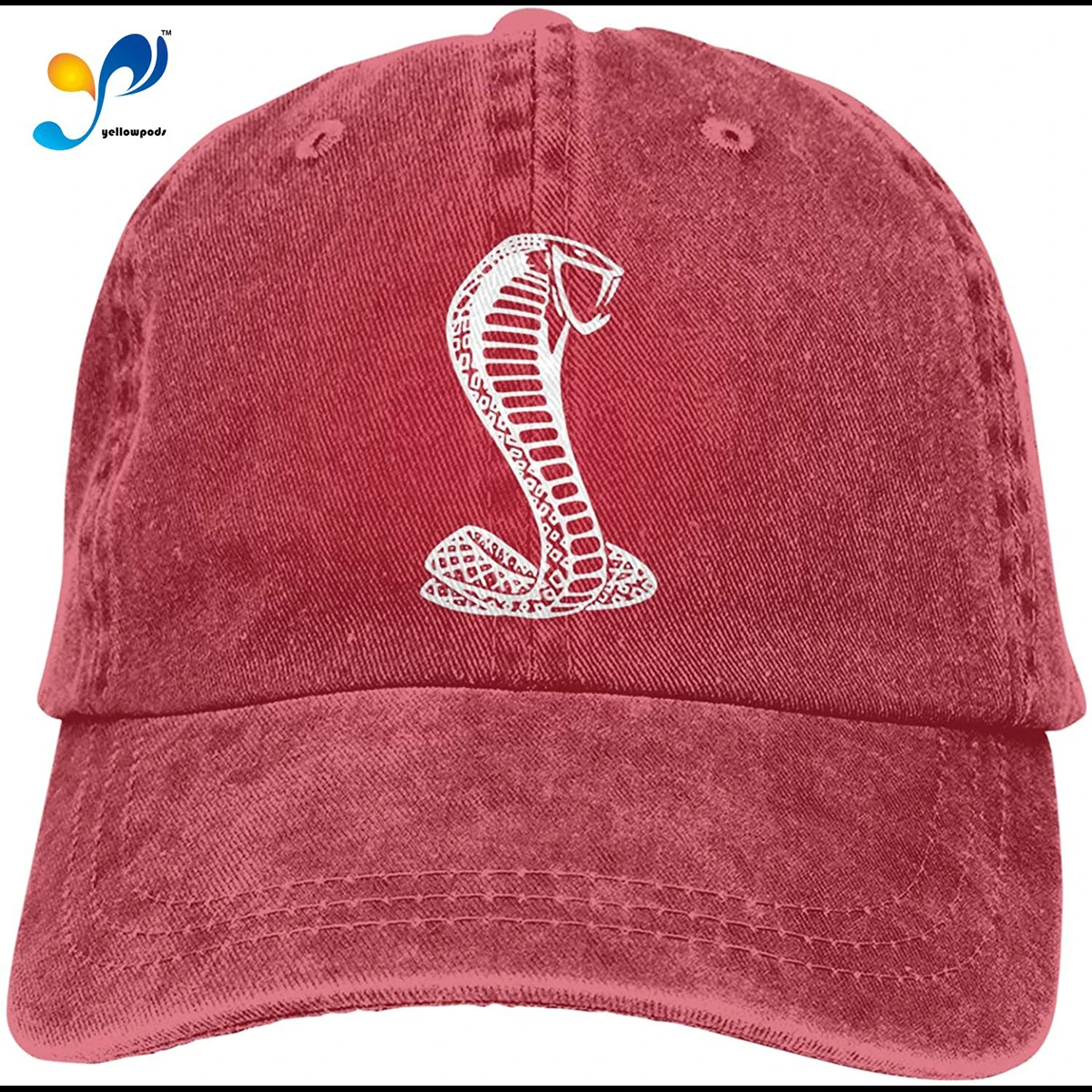 

Black Cobra Sandwich Unisex Cowboy Hats Sport Denim Hat Adjustable Baseball Cap Black