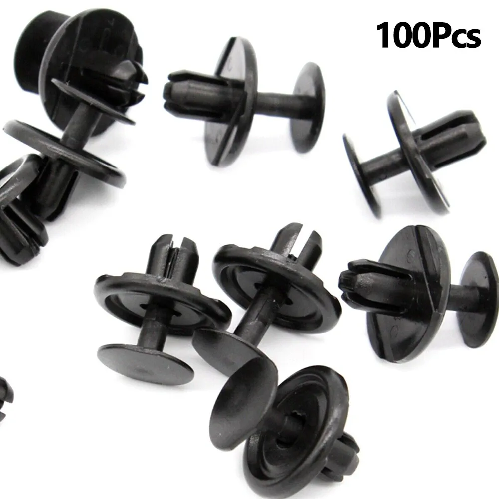 

90467-07214 100 Pcs Nylon Clip Car Accessories 20mm X 9mm Black Nylon Fender Liner Retainer Fits Into 7mm Hole For Camry 2007-On