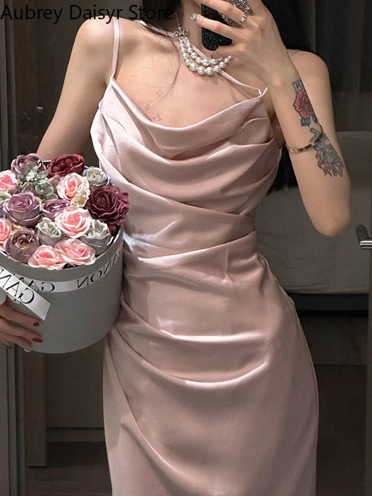 

Новинка, женское вечернее платье, официальное черное платье неправильной формы, летнее повседневное женское платье средней длины, элегантное облегающее винтажное сексуальное платье на бретелях-спагетти