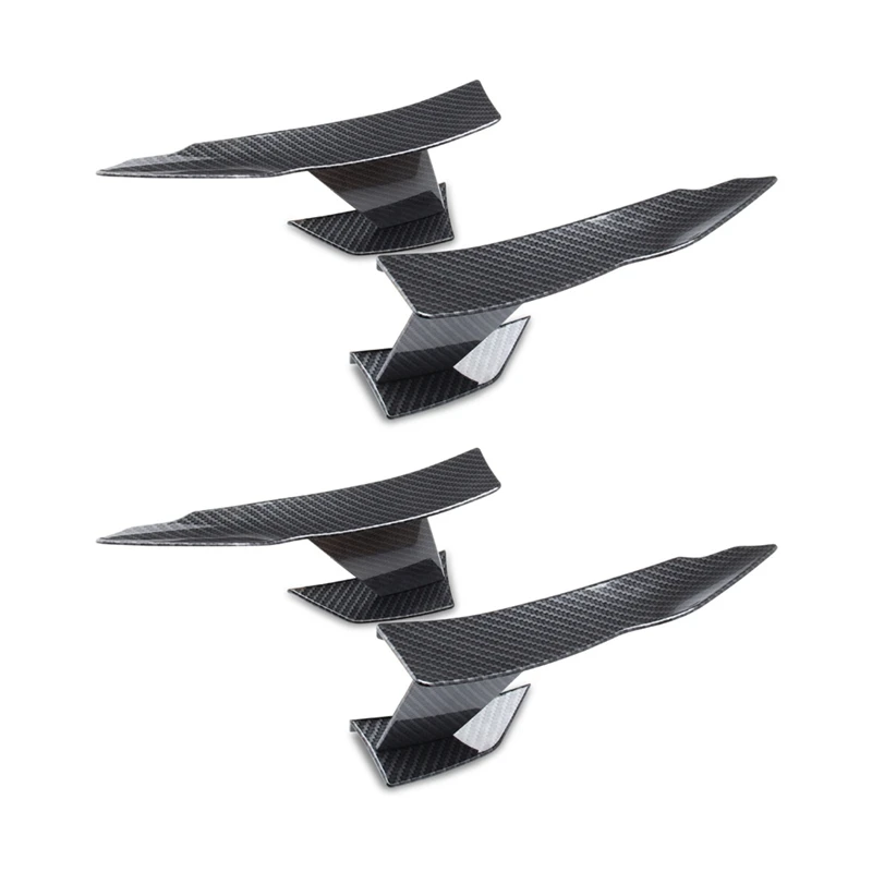 

4X Universal Carbon Fiber Look Car Front Bumper Lip Splitter Fins Body Canards Diffuser Spoiler For -BMW