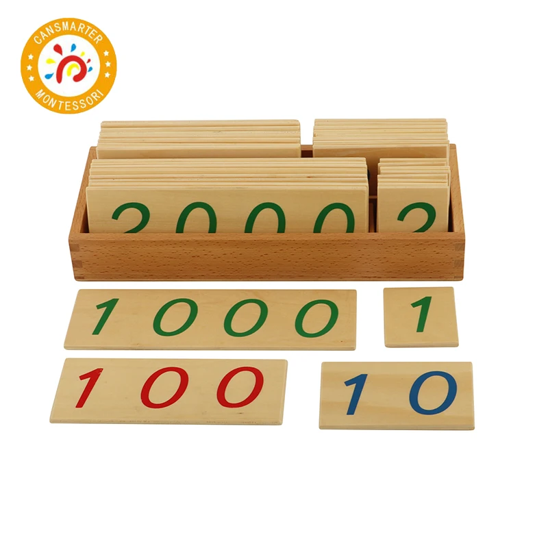 Math Wooden Large Numberblocks Cards Training Math Toy For Children