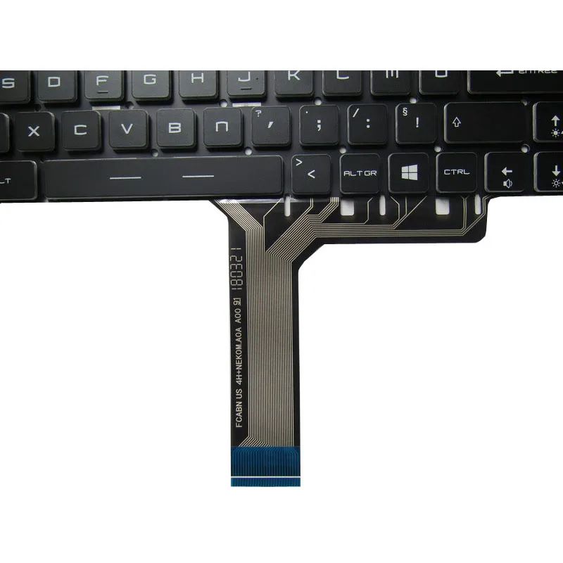 Фото Клавиатура с RGB-подсветкой BE CA GK HB HU SW для MSI GE63 GE73 8RE 8RF 8SE 8SF 8SG 9SE 9SF 9SG GS73 GS75 Греция Канада Черный №1