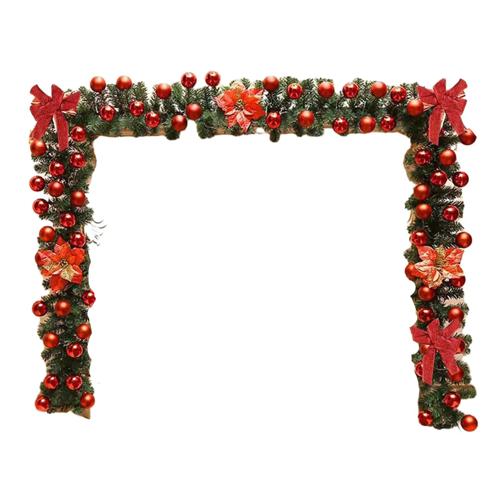 

Christmas Garland Fireplace Stairs Wreath Decor Outdoor Rattan Garland Party Decorations Gifts Artificial Xmas Tree Rattan