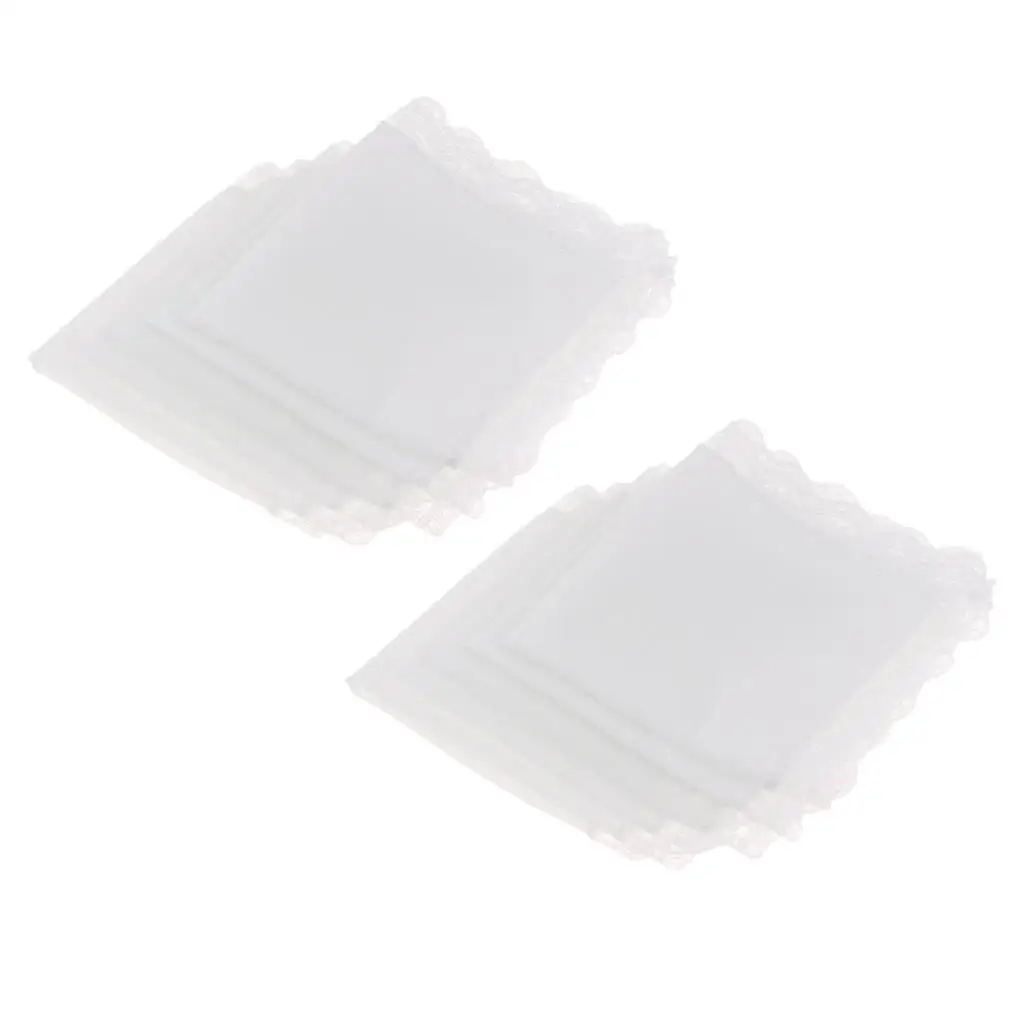 

10 шт. хлопковый белый квадратный носовой платок для мужчин женщин мужчин