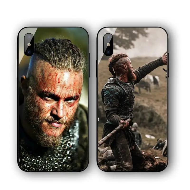 Чехол R-Ragnar L-Lothbrok для телефона Iphone 11 12 13 14 Pro Max 7 8 Plus X Xr Xs Max Se2020, чехол из закаленного стекла