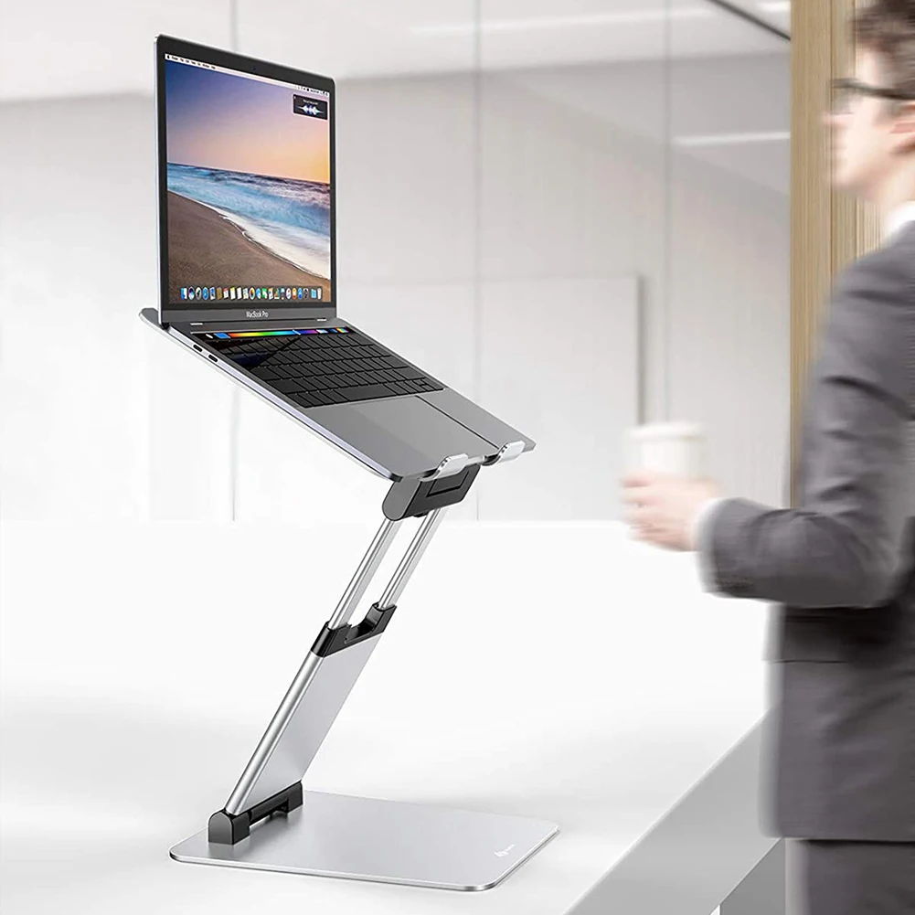 

Телескопическая Подставка для ноутбука из алюминиевого сплава, регулируемый эргономичный держатель для ноутбука 10-17 дюймов