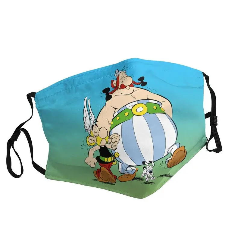 

Маска для лица Asterix и Obelix, моющаяся Пылезащитная маска для путешествий, манга Getafix Dogmatix