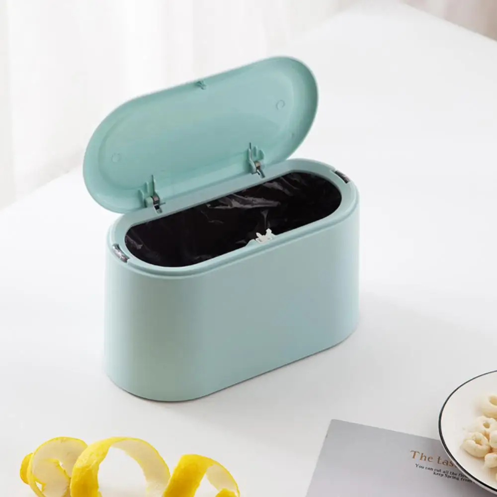 

Waste Bin Desk Convenient Little Durable Garbage Innovative Small Ashcan Desktop Basket Compact Table Top Easy To Clean Trash