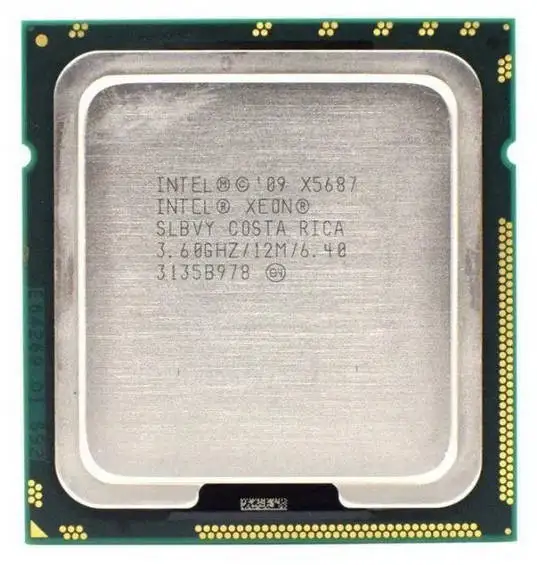 

Процессор Intel Xeon X5687, 3,6 ГГц, 12 МБ, четырехъядерный, 6,4 ГТ/с, LGA 1366 SLBVY