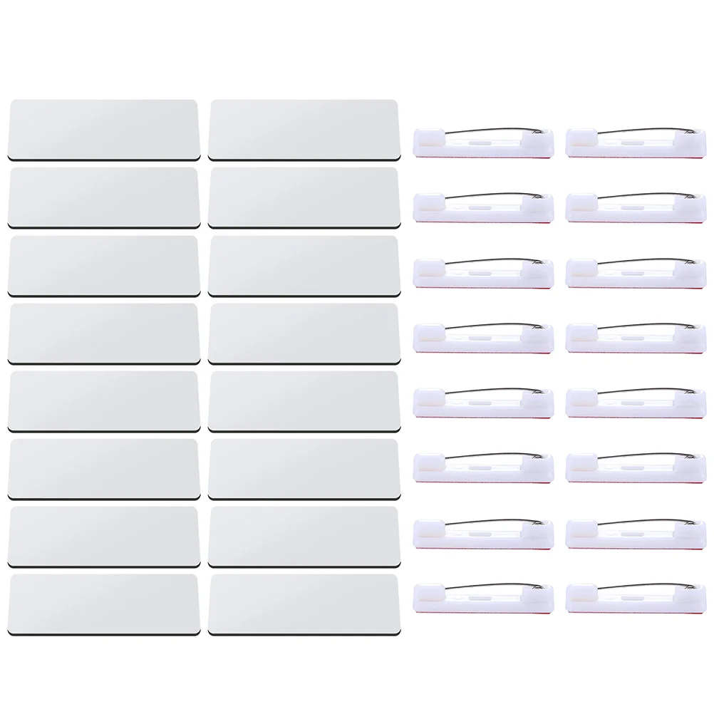 

16 Pcs Printable Labels Mourning Bands Badges Custom Name Tags Magnet White Clothing Nursing Home Stocking Wood LED Nametag