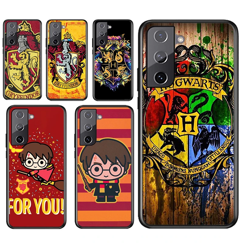 

Wand Ring Potters Harries Black Phone Case For Samsung Galaxy S22 S21 S20 Ultra Plus Pro S10 S9 S8 S7 5G Soft Cover Fundas Coque