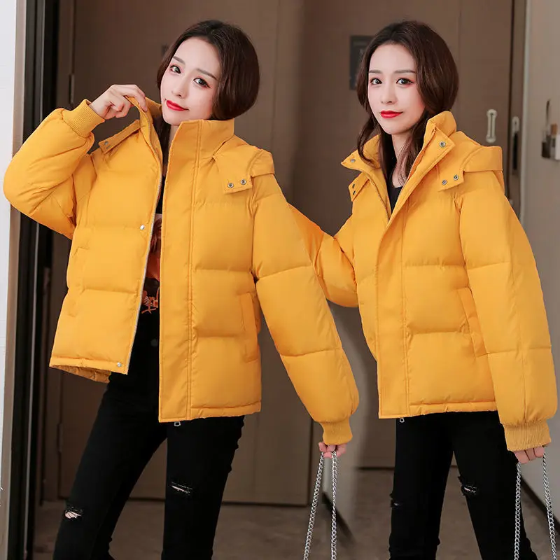 2024 New Parkas Women Winter Jacket Hooded Thick Warm Cotton Padded Parka Casual Basic Coat Female Snow Coat Outerwear S38