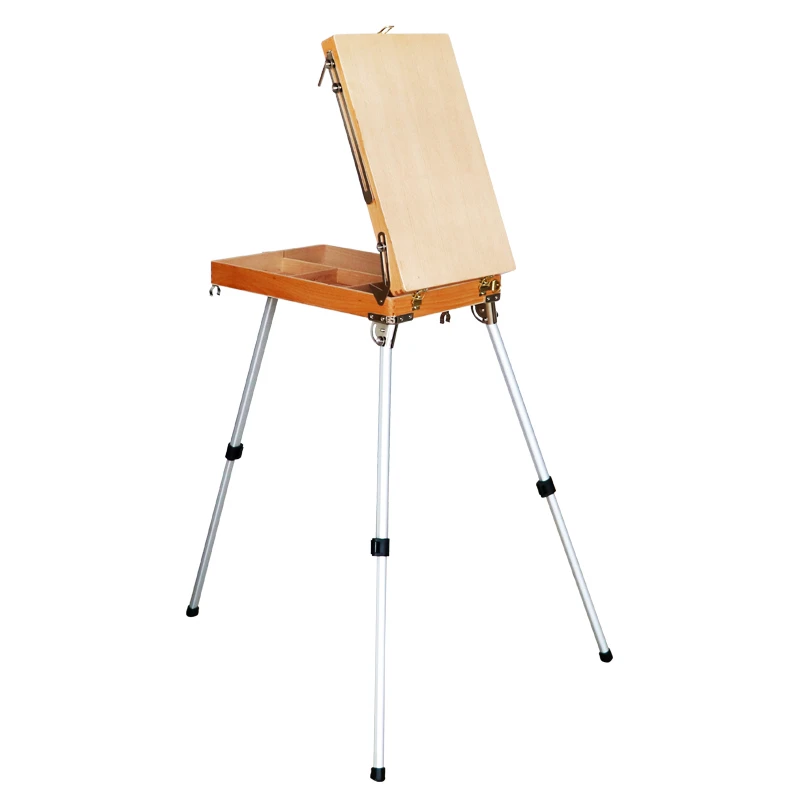 Desktop Laptop Easel Artist Oil Watercolor Painting Easel Stand Wooden Easel Caballete De Pintura Painting Tool Box Art Supplies