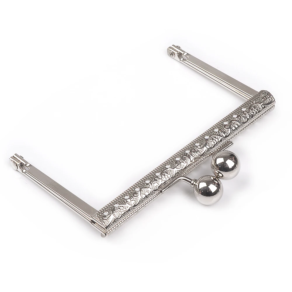 10pcs 10.5cm Square Metal Purse Frame Handle for Clutch Bag Handbag Accessories Making Kiss Clasp Lock  Bronze Bags HardwareDIY