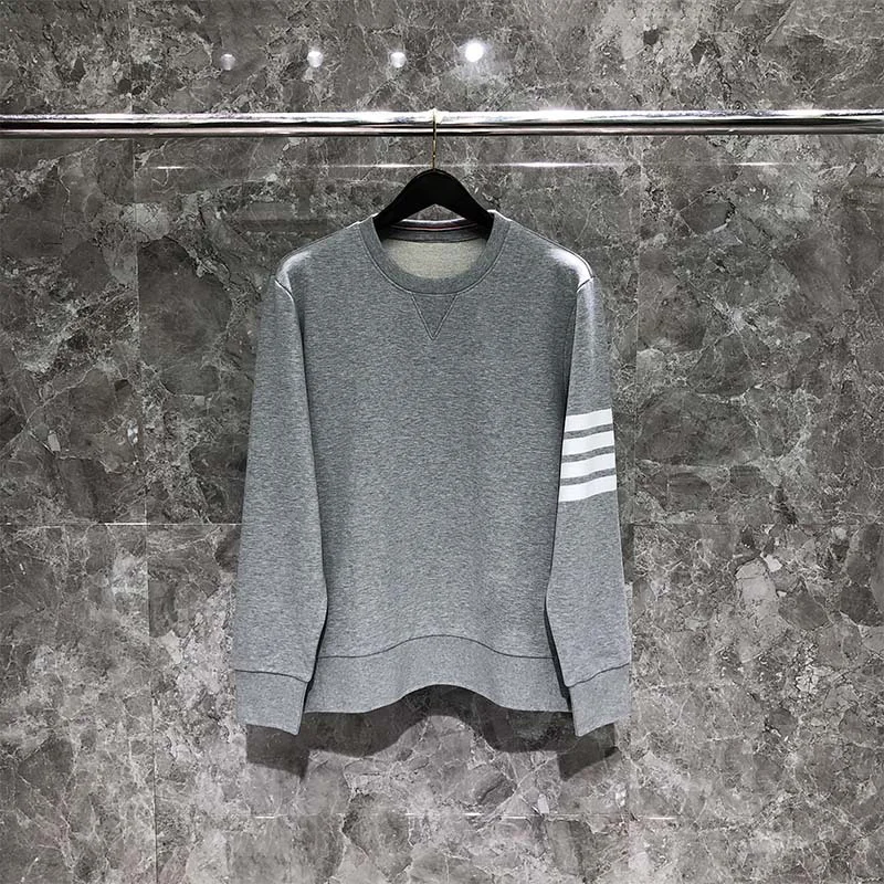 

Men's Sweatshirt Classic THOM Fashion Brand Pure Cotton Tops4-bar Stripes Pullovers Casual Sports High Quality TB Sweatshirts