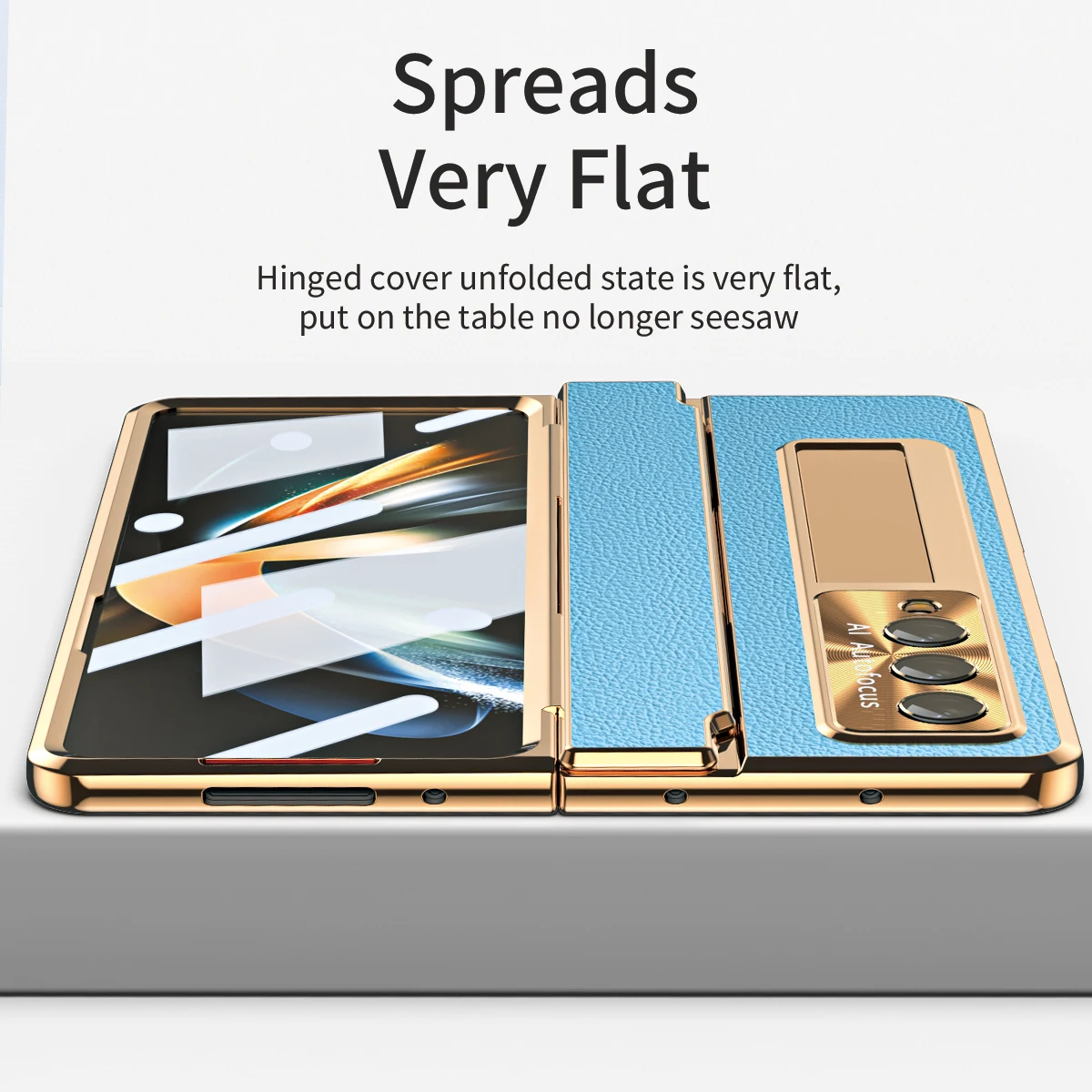 Suitable for Samsung Z fold5 phone case folding screen case film integrated hinge anti drop fold3 fold4 protective case