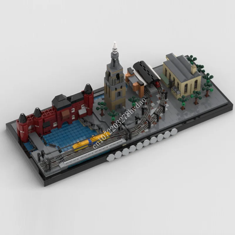 1746 шт. Amersfoort модульная модель MOC креативная уличного вида строительная обучение