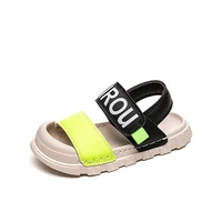 summer children sandals for girls and boys 2 12 years color blocking letter kids beach shoes fashion toddlers sandalias 26 36