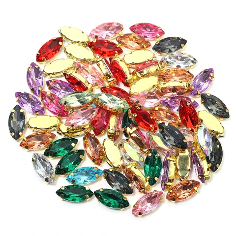 Конские глаза с плоской задней частью, 30 штук