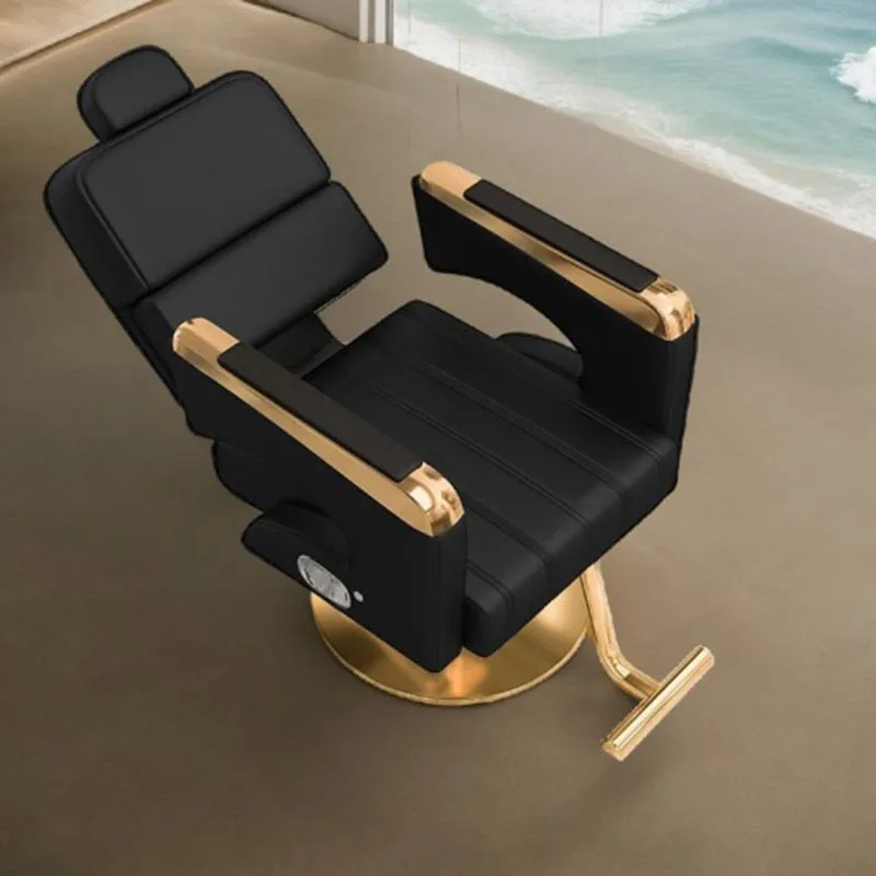 Роскошное парикмахерское кресло с откидной спинкой портативное для красоты