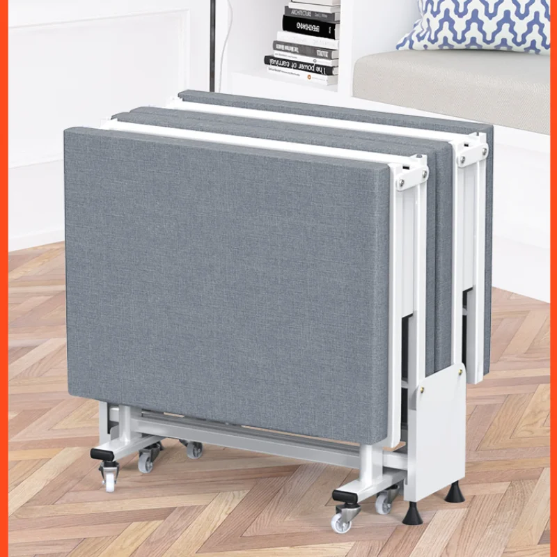

Folding Bed Single Bed Office Portable Bed Home Accompanying Simple Bed Invisible Four-Fold Bed Nap