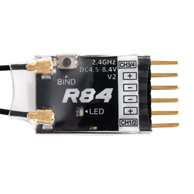 Для Radiomaster R84 V2 4-канальный совместимый PWM RC-приемник для передатчика Frsky D8 D16 SFHSS TX12