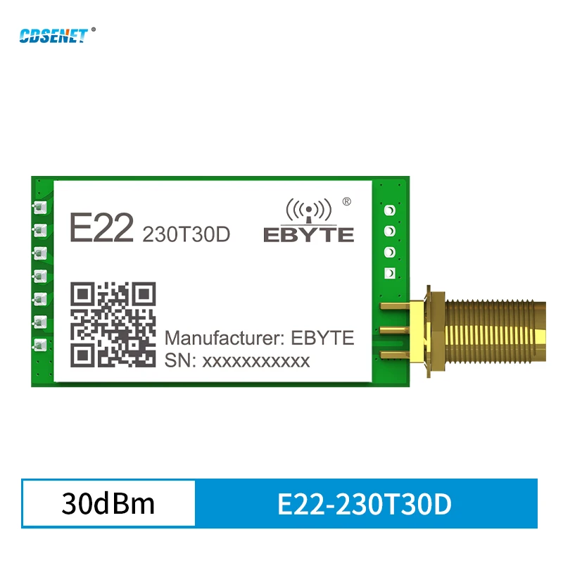 Lora SX1262 Wireless RF Module 230MHz CDSENET E22-230T30D Low Power 30dBm 10Km SMA-K RF Interface