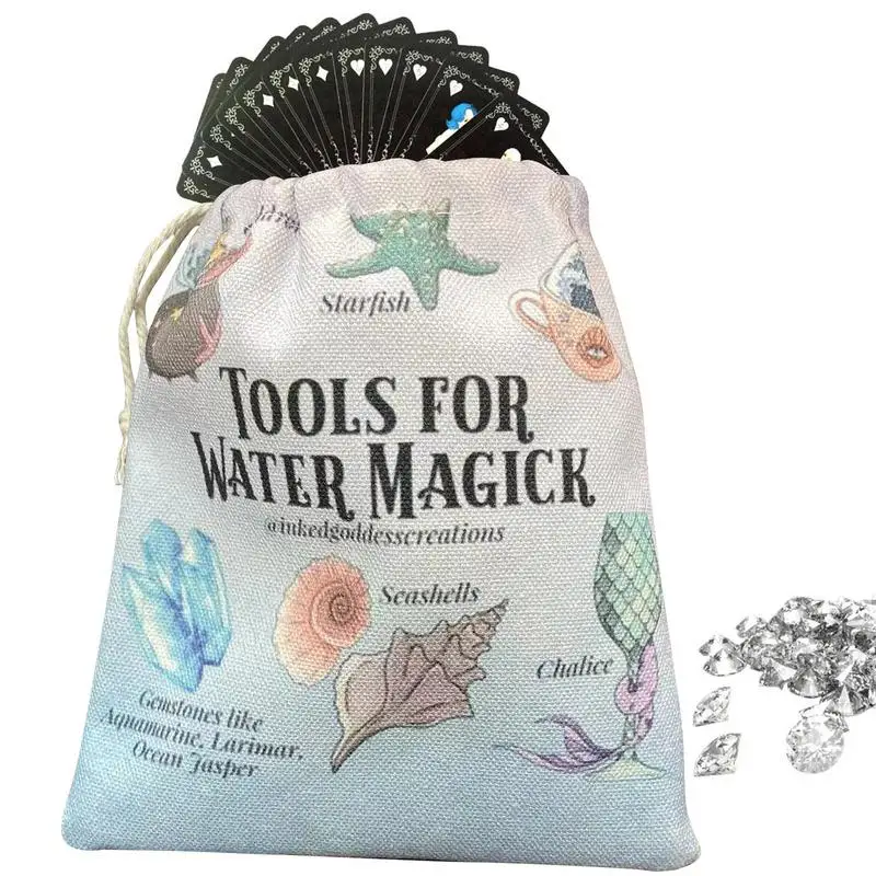 

Tarot Pouch Jewelry Pouch With Drawstrings 5.12 X 7.09in Reusable Tarot Cards Storage Bags Gift Bags For Tarot Enthusiasts