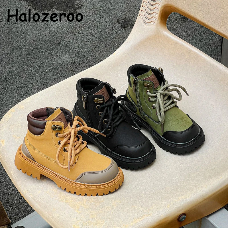 

Новинка, осенние детские ботинки Chukka, кожаные ботильоны для маленьких девочек, детские брендовые модные ботинки, мягкие ботинки для мальчиков для верховой езды, мотоциклетные ботинки