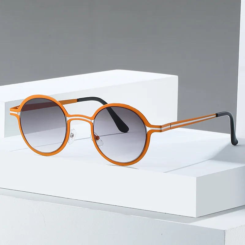 

2022 модные круглые солнцезащитные очки ретро солнцезащитные очки Женская коричневая карамельная черная оправа гонконгские солнцезащитные ...