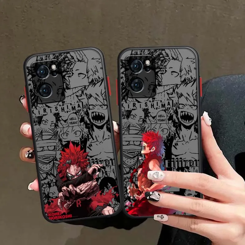 Фото Чехол для телефона Kirishima Eijirou Anime Cover для OPPO Reno 12 11 10 8 7 6 5 4 2 Lite Pro Plus 5G, матовый полупрозрачный чехол для телефона №4