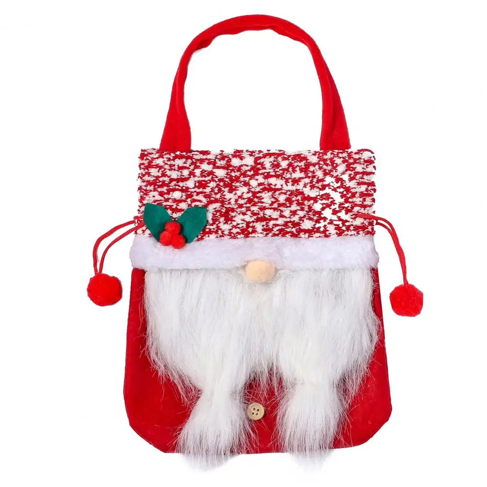 

Non-woven Portable Candy Bag Hanging Design Increase Atmosphere Cloth Faceless Elderly Present Pouch for Christmas Party Gift