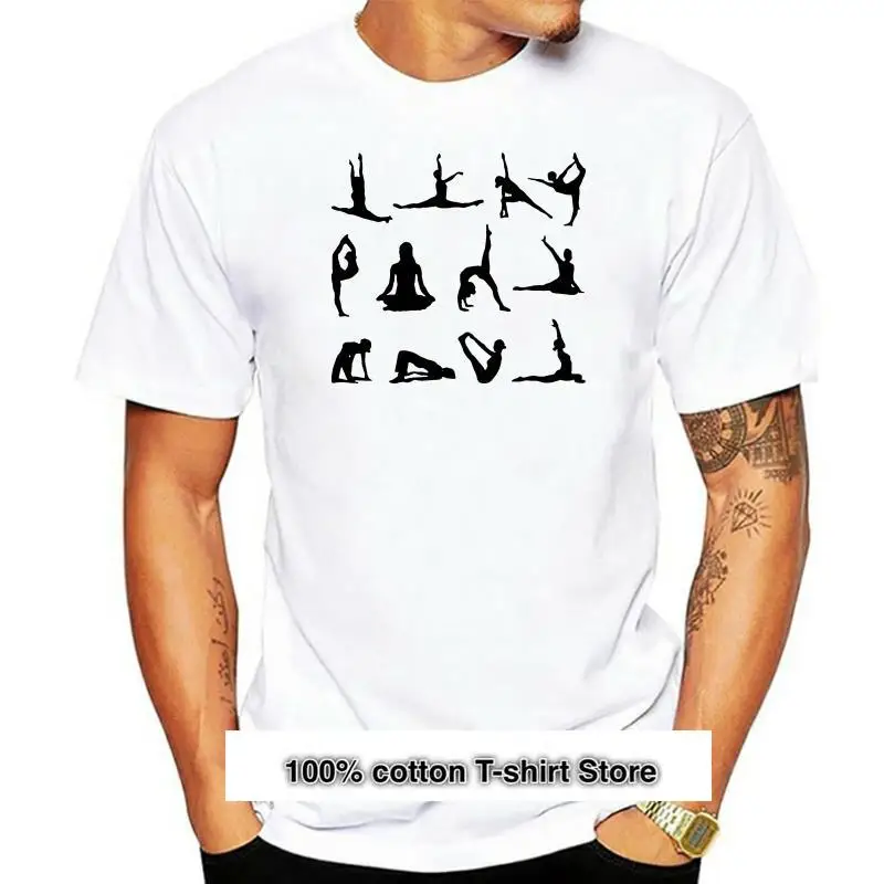 

Camiseta de Poses, 100% algodón Premium, Vipassana, Ashtanga, Kundalini, Hatha