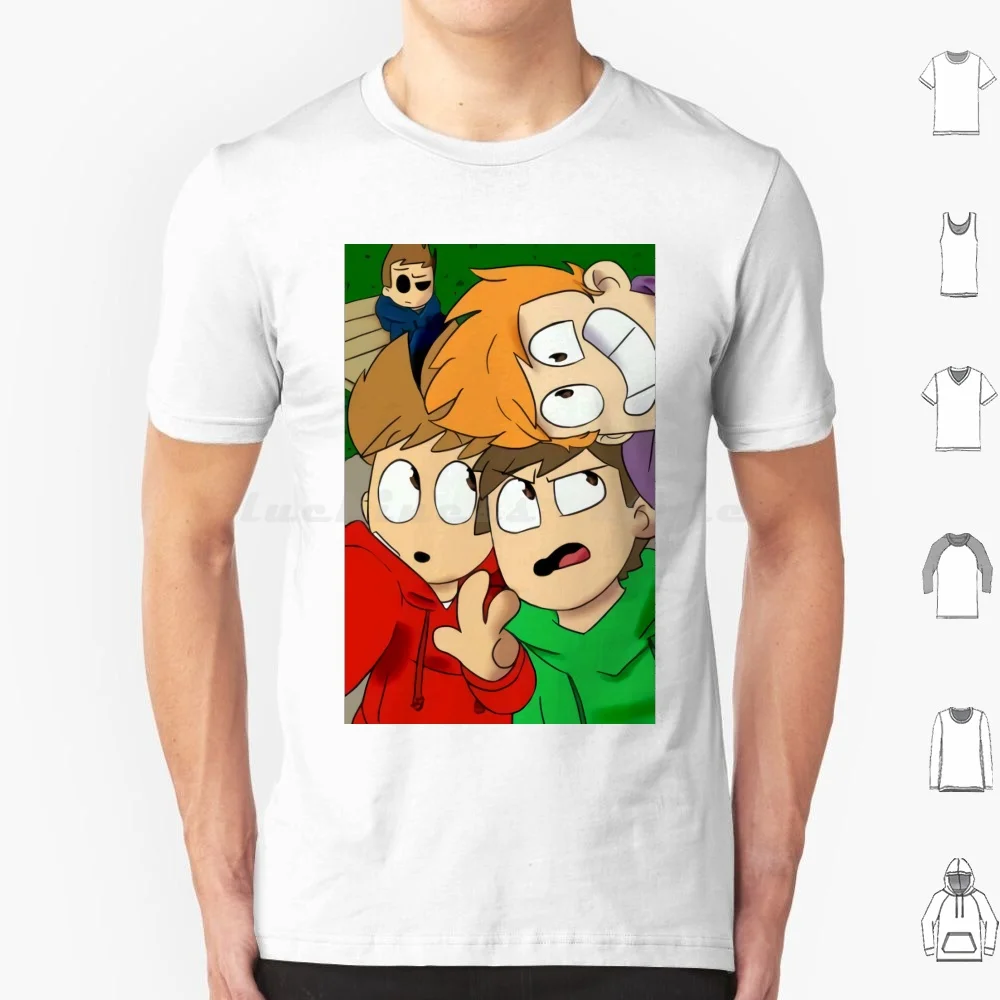 Фото Футболка Eddwrld Selfie 6xl, хлопковая крутая футболка Eddsworld Eddsworld Tord Tord Eddsworld Patryk Eddsworld Paul Ew Tord Eddsworld №1